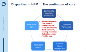 Disparities in HPM The continuum of care